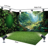 Aperturee - Aperturee Greeny Wonderland Paradise Spring Room Set Backdrop